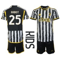 Juventus Adrien Rabiot #25 Heimtrikotsatz Kinder 2023-24 Kurzarm (+ Kurze Hosen)